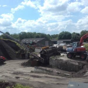 Gezeefde teelaarde verrijkt met compost